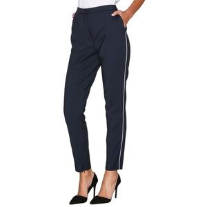 ASOS Selected Femme Muse Pipping MW Cropped Pant  Black/Red Pipping Size 36